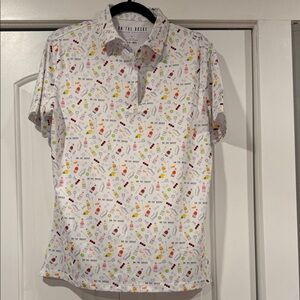 On the Rocks cocktail themed golf polo large‎